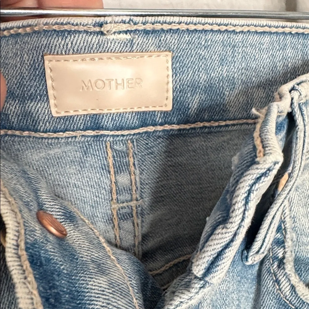 Mother The Pixie Tomcat Ankle Jeans 25 Nature of the Game Distressed Light Wash - Picture 5 of 11